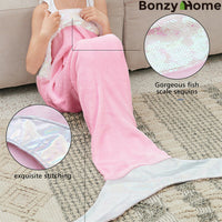 Free shipping Mermaid Tail Blanket for Kids Teens Adults Flannel All Seasons Sleeping Blanket