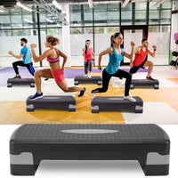 Free shipping New 27'' Fitness Aerobic Step Adjust 4" - 6" Exercise Stepper w/Risers Home Gym (Red&Grey)  YJ