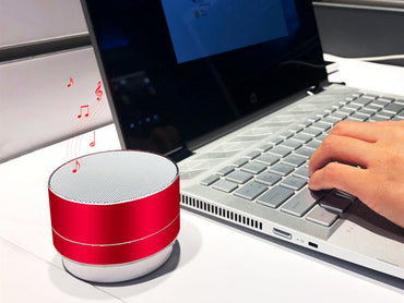 A10 metal bluetooth audio mobile computer notebook subwoofer mini cannon wireless card small speaker colorful lighting