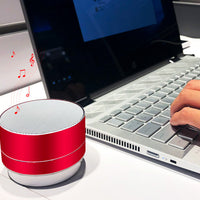 A10 metal bluetooth audio mobile computer notebook subwoofer mini cannon wireless card small speaker colorful lighting