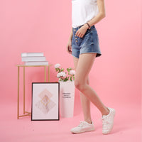 Summer Ladies Short Jeans Casual Short Skin Frayed Hem High Waist women Denim Shorts