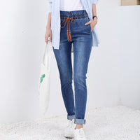 Factory manufacturer good stretch 9.4oz Cotton polyester lycra satin denim fabric for making women jeans