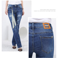 High quality skinny elastic women Jeans high waist pencil jeans long
