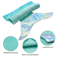 Free shipping Mermaid Tail Blanket for Kids Teens Adults Flannel All Seasons Sleeping Blanket