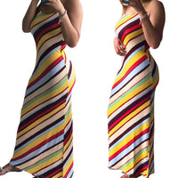 Casual Printed Straps Maxi Dress