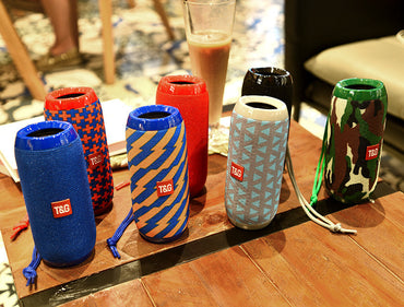 TG117 Cloth Art Bluetooth speaker outdoor waterproof subwoofer double diaphragm high quality portable insert cartoon speaker