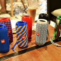 TG117 Cloth Art Bluetooth speaker outdoor waterproof subwoofer double diaphragm high quality portable insert cartoon speaker