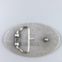 Western Men Zinc alloy Leather Belt Buckle Cowboy Cowgirl Flower Oval Pattern