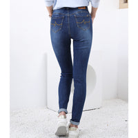 High quality skinny elastic women Jeans high waist pencil jeans long