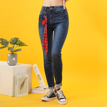 High quality skinny elastic women Jeans high waist pencil jeans long