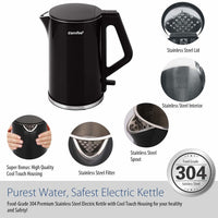 COMFEE' 1.5L Double Wall Electric Kettle 1500W
