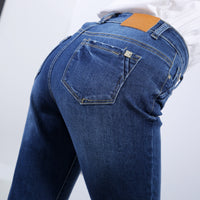 High quality skinny elastic women Jeans high waist pencil jeans long
