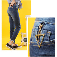 High quality skinny elastic women Jeans high waist pencil jeans long