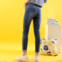 High quality skinny elastic women Jeans high waist pencil jeans long