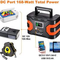 200W Peak Power Station, Flashfish CPAP Battery 166Wh 45000mAh Backup Power Pack 110V 150W Lithium Battery Pack Camping Solar Generator for CPAP Camping Home Emergency Power Supply