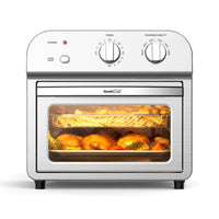 Geek Chef Air Fryer Toaster Oven, 4 Slice Convection Airfryer Countertop Oven, Roast, Bake, Broil, Reheat, Fry Oil-Free, Cooking 4 Accessories Included, Stainless Steel,1500W