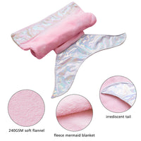 Free shipping Mermaid Tail Blanket for Kids Teens Adults Flannel All Seasons Sleeping Blanket