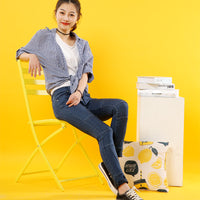 ladies slub stretch jeans women jeans skinny high waist long jeans