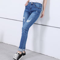 Custom Ropa De Mujer Pant Women Denim Skinny Calca Feminina Pantalone Lady Femme Stretch Fringe Women Jeans