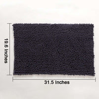 Soft Microfiber Non-Slip Bath Mats for Bathroom Bathtub Shower Washable Absorbent Bath Rugs, Machine Washable - 31" x 20"