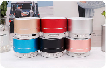 A10 metal bluetooth audio mobile computer notebook subwoofer mini cannon wireless card small speaker colorful lighting