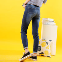 High quality skinny elastic women Jeans high waist pencil jeans long