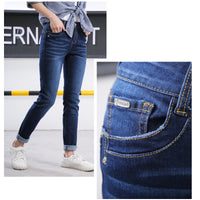 High quality skinny elastic women Jeans high waist pencil jeans long