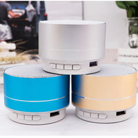 A10 metal bluetooth audio mobile computer notebook subwoofer mini cannon wireless card small speaker colorful lighting