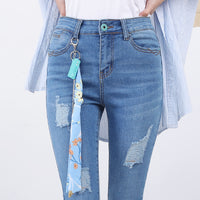 High quality skinny elastic women Jeans high waist pencil jeans long