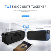 CYBORIS DSP Bluetooth 4.2+EDR 40W Wireless Speaker with TWS, Dual-Driver Portable Wireless Speaker with Built-in Mic, Deep Bass for Outdoor Indoor Home