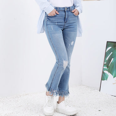 Basic Women Skinny Jeans Slim fit elastic High Waist Ladies' jeans fit