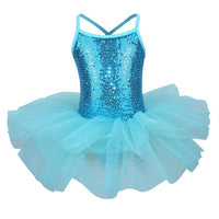 Ballerina Fairy Prom Party Costume Kids Sequined Flower Dress Girls Dance wear Gymnastic Ballet Leotard Tutu Dress