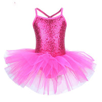 Ballerina Fairy Prom Party Costume Kids Sequined Flower Dress Girls Dance wear Gymnastic Ballet Leotard Tutu Dress