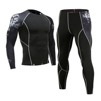 3 Pcs/Set Men's Tracksuit Gym Fitness Compression Sports Suit Clothes Running Jogging Sport Wear Exercise Workout Tights