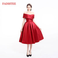 Plus size prom party evening dresses vestido de noiva sereia gown boat neck robe de soiree prom party satin pleat dress soirée