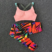 Women's Sports Suits Gym Clothing Yoga Set Running Fitness Sports Bra+Yoga Pants Workout Sets Spring Summer Autumn Sport Wear