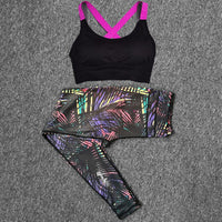 Women's Sports Suits Gym Clothing Yoga Set Running Fitness Sports Bra+Yoga Pants Workout Sets Spring Summer Autumn Sport Wear
