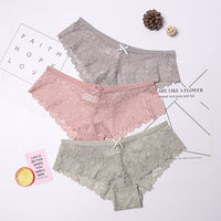 3 Pcs Panties for Woman Underwear Sexy Lace Breathable Soft Lingerie Female Briefs Panty Sexy Transparent Women's Underpants