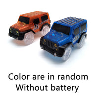 Railway Magical Glowing Flexible Track Car Toys Children Racing Bend Rail Track Led Electronic Flash Light Car DIY Toy Kids Gift