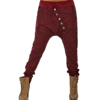 Women Harem Pants Trousers Boho Mid Waist Pants Women Solid Check Pants Baggy Wide Leg Casual Capris 2021