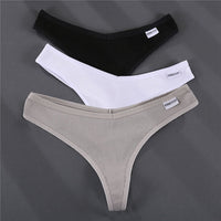 3PCS/Set G-string Panties Cotton Women's Underwear Sexy Panties Female Underpants Thong Solid Color Pantys Lingerie M-XL Design