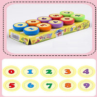10pcs/Set Children Toy Stamps Cartoon Animals Fruits Traffic Smile Kids Seal For Scrapbooking Stamper DIY cartoon stamper Toys