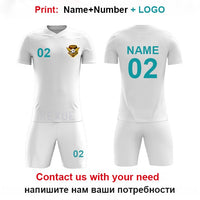 Free socks Custom Kids Soccer jerseys sets football uniform Boys 2020 Football jersey soccer Kids Joursey Sport set with socks