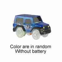 Railway Magical Glowing Flexible Track Car Toys Children Racing Bend Rail Track Led Electronic Flash Light Car DIY Toy Kids Gift