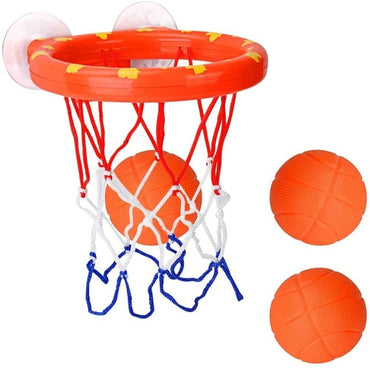 Toddler Bath Toys Kids Shooting Basket Bathtub Water Play Set for Baby Girl Boy with 3 Mini Plastic Basketballs Funny Shower