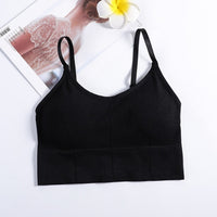 Women Sexy Crop Tops Bra Tube Top Female Streetwear Sleeveless Seamless Sports Bra Crop Camis Top Tee Bandeau Top Basic Tank