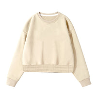 Aachoae Women Unisex Couple Hoodies Sweatshirt Fleece 100% Cotton Tracksuit Sweatshirt 2020 Winter Casual Loose Jumper Plus Size