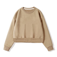 Aachoae Women Unisex Couple Hoodies Sweatshirt Fleece 100% Cotton Tracksuit Sweatshirt 2020 Winter Casual Loose Jumper Plus Size