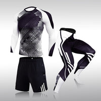 3 Pcs Set Men's Workout Sports Suit Gym Fitness Compression Clothes Running Jogging Sport Wear Exercise Rashguard Men