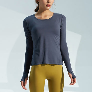 Women's Sports Wear For Fitness Running Jogging sexy Long Sleeve Gym Woman Sport Shirt Yoga Top Female Workout Tops T-shirt